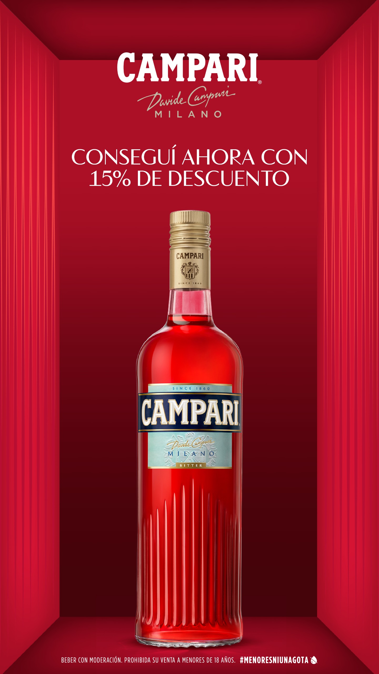 Promo x6 Aperitivo Campari 750cc 15% Off