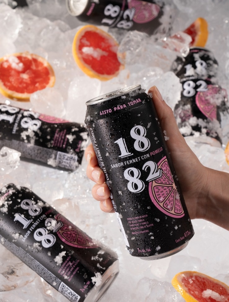 Fernet C/POMELO 1882 7° LATA 473cc