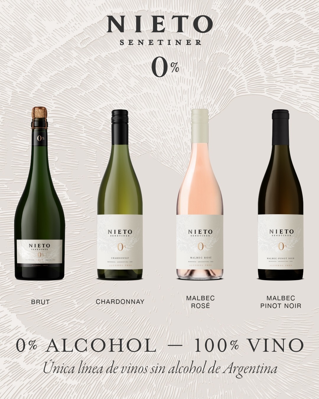 Espumante Nieto Senetiner Brut 0° 750cc (S/ALCOHOL)
