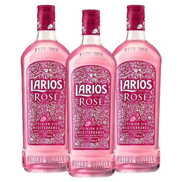 Promo x3 Gin Larios ROSE 700cc