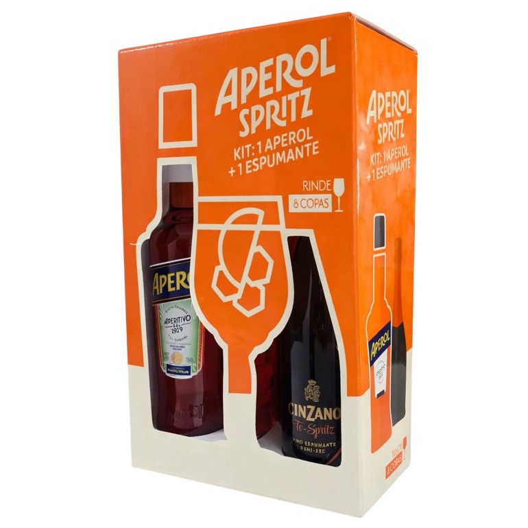 Promo Estuche 1 Aperol 750cc + 1 Cinzano To Spritz 750cc (STOCK FINAL)