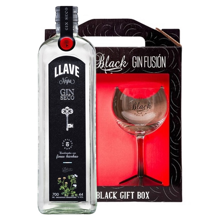 Llave Black Dry Gin 44° Estuche 1x700cc + Copon