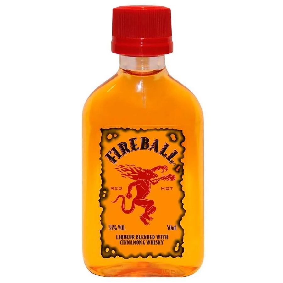 Licor de Whisky Fireball 33º 50cc (MINIATURA PET)
