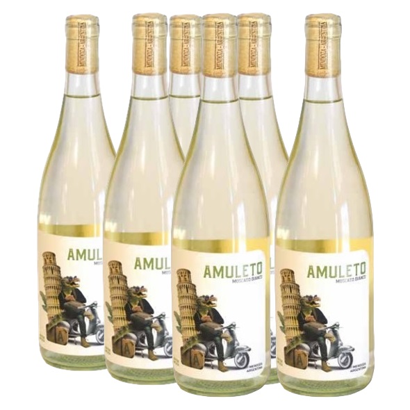 Promo 5+1 Amuleto Moscato Blanco 750cc