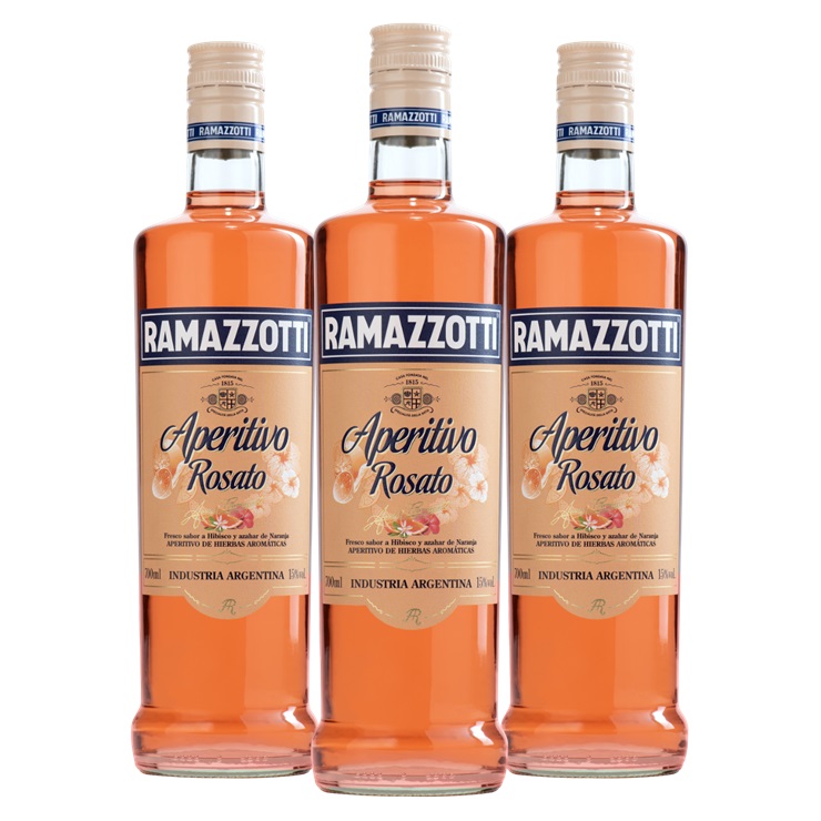 Promo x3 Aperitivo Ramazzotti Rosato 700cc