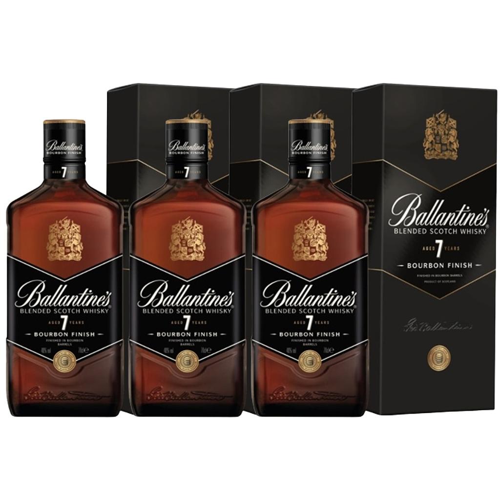 Promo x3 Ballantines 7 yo 40º Estuche 1x700cc