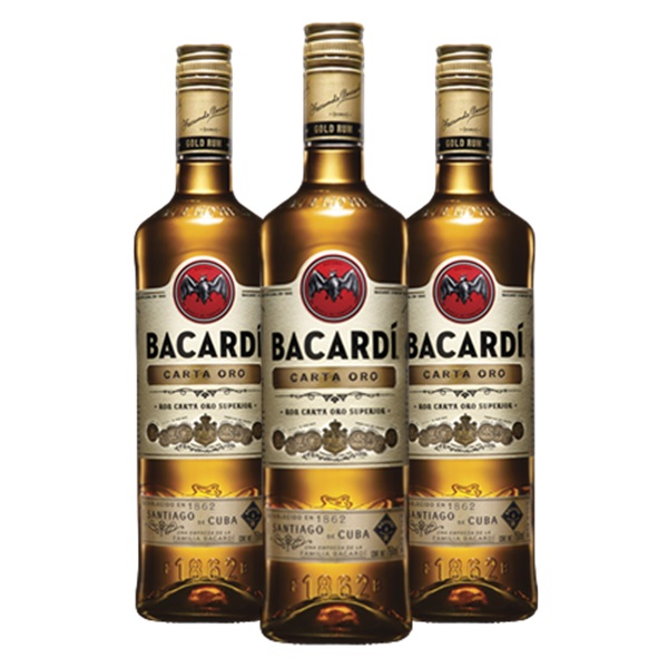 Promo x3 Ron Bacardi Carta Oro 980cc 16.66% Off