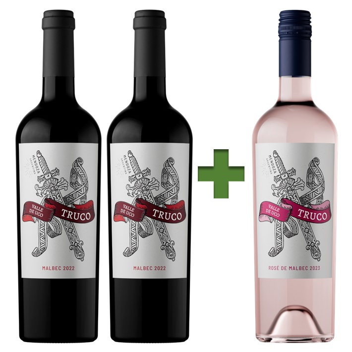 Promo 2 Truco Malbec 750cc + 1 Truco Rose 750cc 33.33% Off