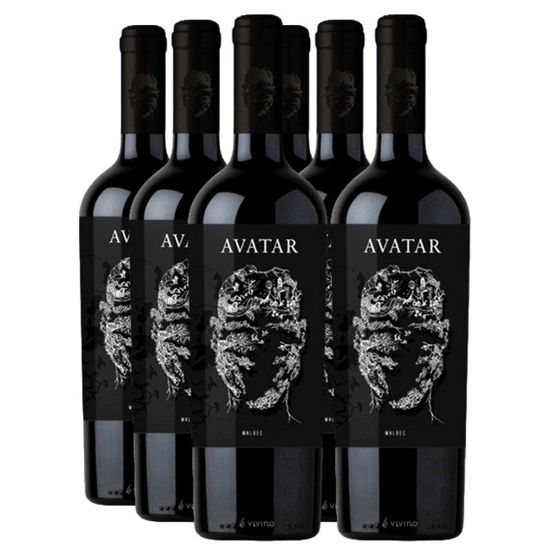 Promo x6 Avatar Black Malbec 750cc