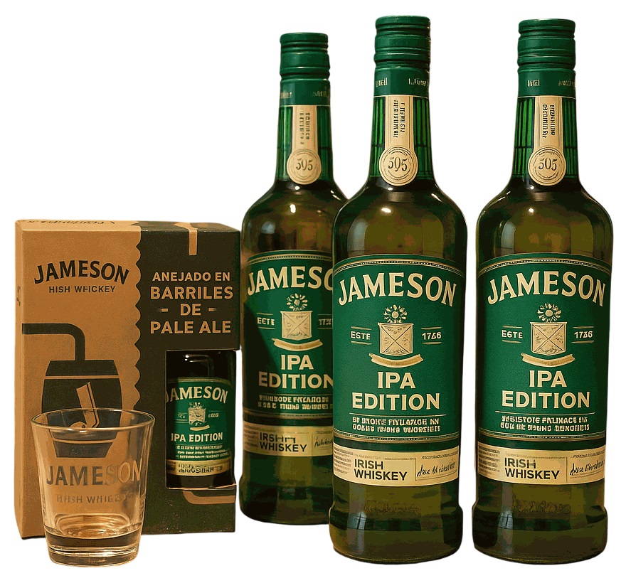 Promo x3 Whiskey Jameson IPA 700cc + Mini + Shot