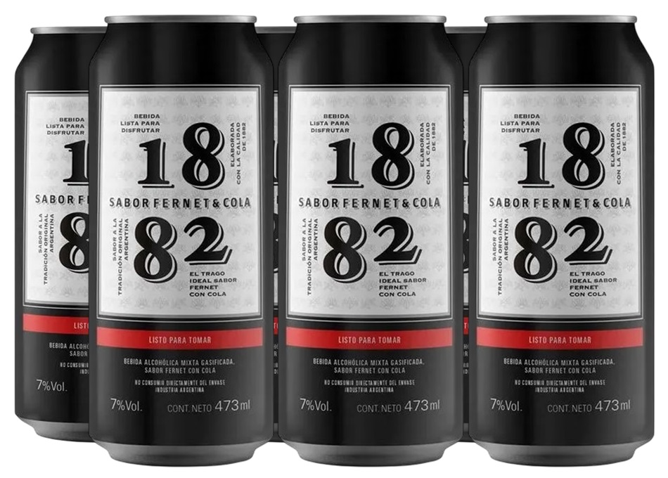 Promo 5+1 Fernet Cola 1882 LATA 473cc