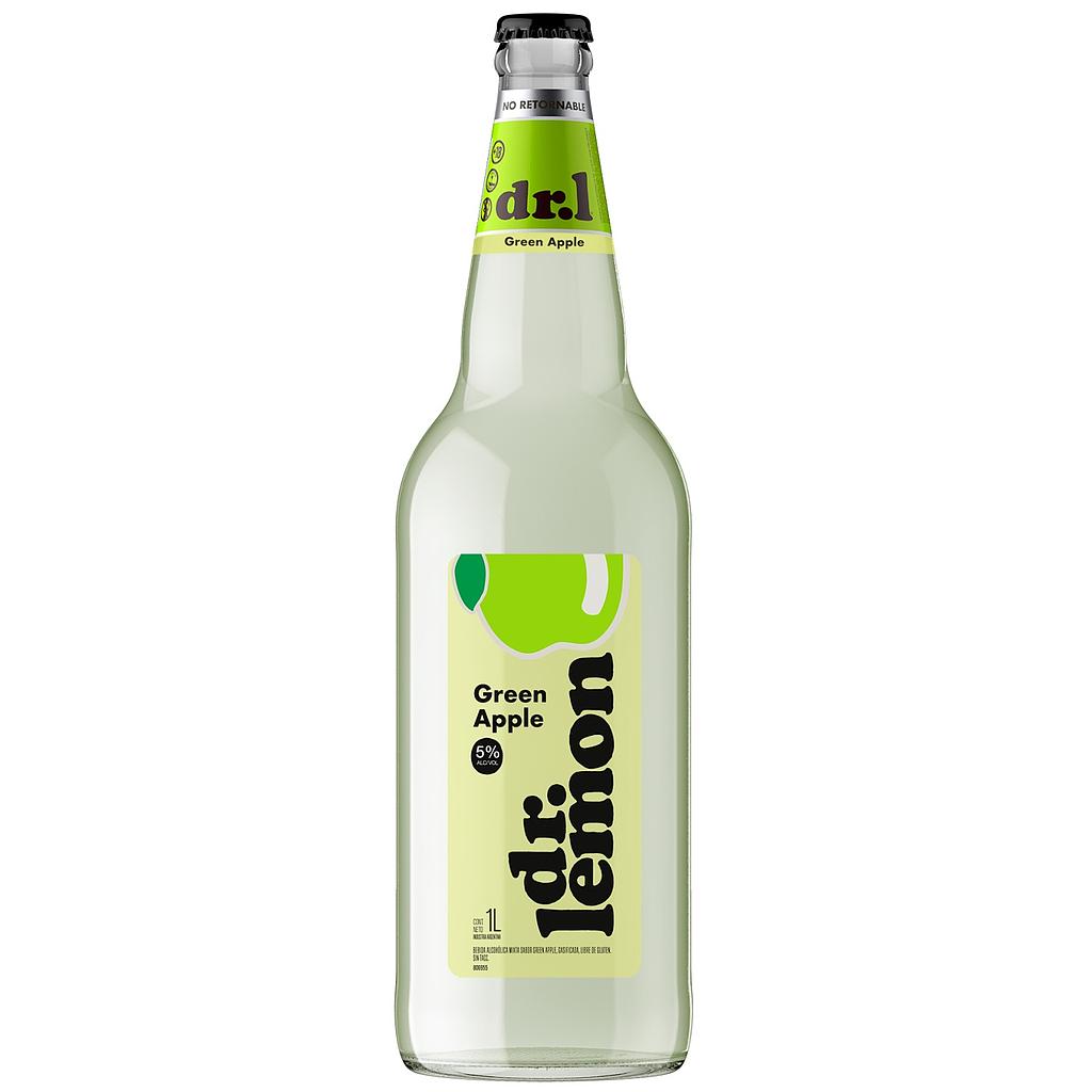 Dr Lemon Vodka GREEN APPLE 5° 1000cc SIN TACC