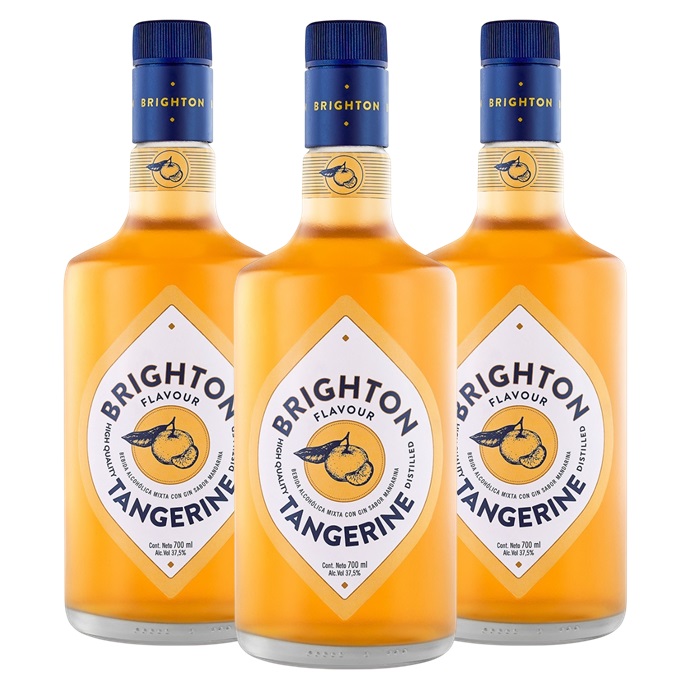 Promo x3 Gin Brighton Tangerine 700cc