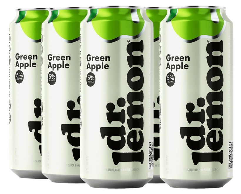 Promo x6 Dr Lemon Green Apple LATA 473cc